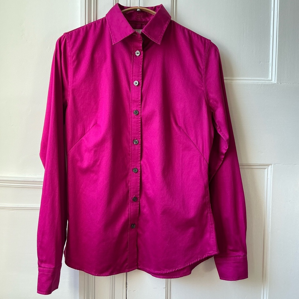 Non-Iron Fitted Women's Button-Down Shirt, BR 2